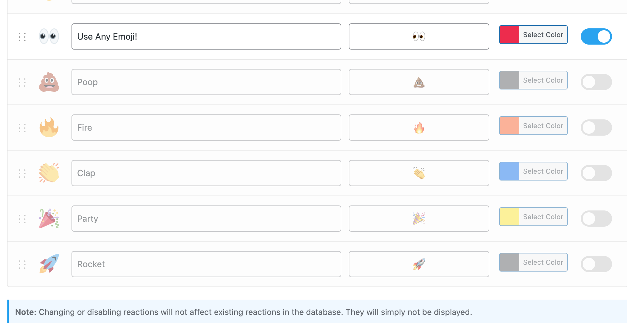 Add Custom Reactions