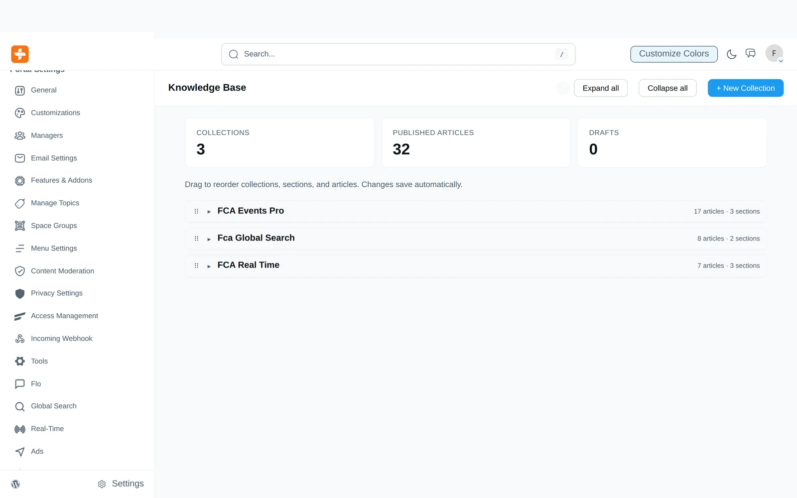 Collections and article management